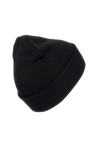 Schwarze Strickmütze mit gesticktem Adidas NEW LOG BEA CUF Logo