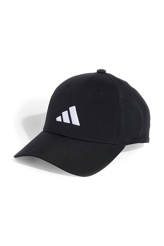 Schwarze Kappe mit gebogenem Schirm und Adidas-Logo JN 6589