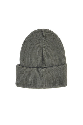 Tommy Jeans Linear Beanie, grüne Strickmütze mit Logo