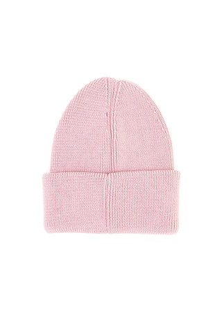 Tommy Jeans Linear Beanie, rosa Strickmütze mit Logo