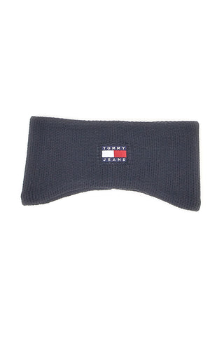 Fascia in maglia nera con logo Tommy Jeans Heritage Core