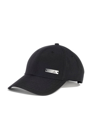 Schwarze Kappe mit Adidas BB CAP LT MET Logo-Plakette