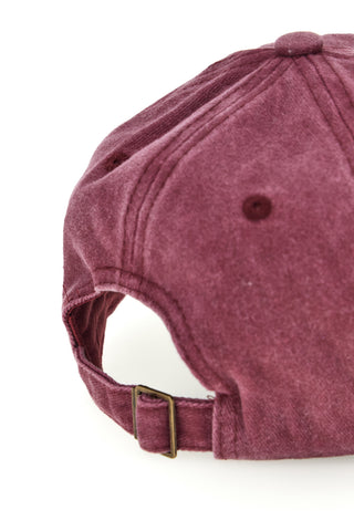 Cappellino Bordeaux con Visiera e Scritta 