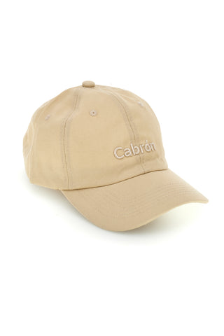 Cappellino Beige con Visiera e Scritta 