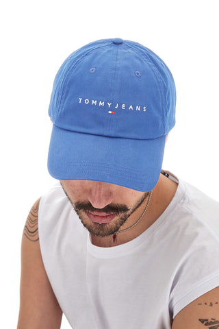 Cappello azzurro con logo ricamato Tommy jeans CAP