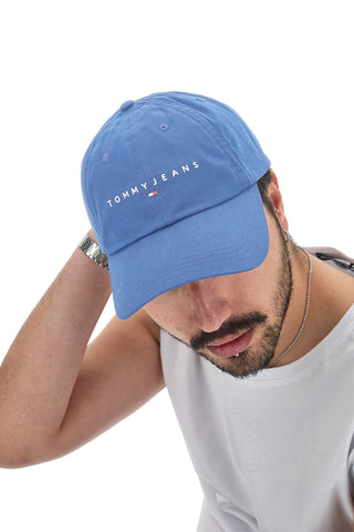 Hellblauer Hut mit gesticktem Tommy Jeans Logo CAP
