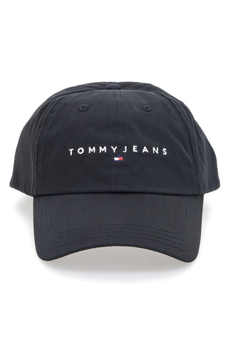Schwarzer Hut mit gesticktem Tommy Jeans Logo CAP
