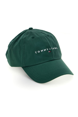 Grüner Hut mit gesticktem Tommy Jeans Logo CAP