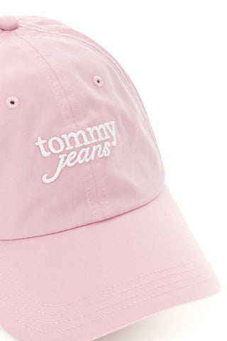 Rosa Hut mit gesticktem Tommy Jeans Logo CAP