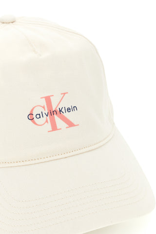 Cremefarbene Kappe mit Calvin klein CK CAP Logo