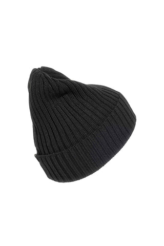 Berretto nero a coste con risvolto e 3 strisce Adidas S3 Beanie