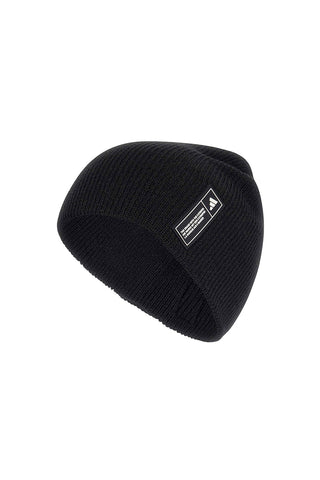 Berretto nero a coste con etichetta logo Adidas KG9583