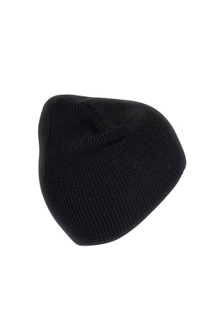 Berretto nero a coste con etichetta logo Adidas KG9583