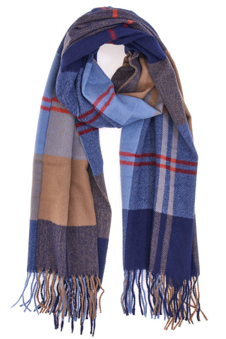 GianMarco Venturi Herren-Schal, Blau, 66133