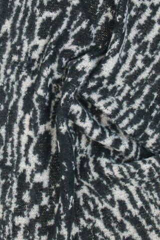 Schwarz-weißer Schal für Damen Animalier Pittarello 1151/D