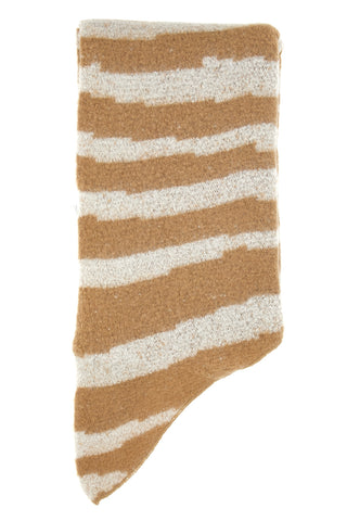 Beige gestreifter Maxischal für Damen Pittarello 1198/D