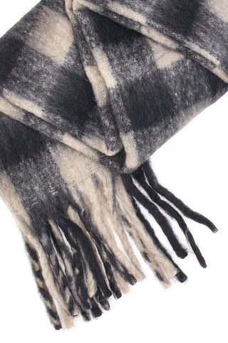 Pittarello 1220 Schwarz/Weiß karierter Schal