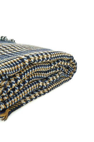 Sciarpa Pied de Poule Blu e Beige Basile 0149/U