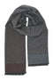 Brauner und grauer Double-Face-Schal Gianmarco Venturi 61021