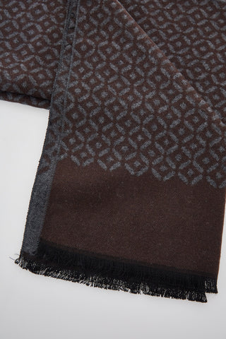 Brauner und grauer Double-Face-Schal Gianmarco Venturi 61021