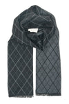Schwarz-grauer Double-Face-Schal Gianmarco Venturi 61027