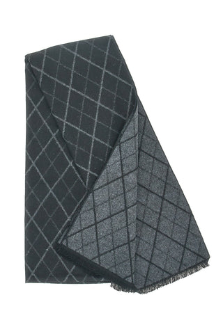 Schwarz-grauer Double-Face-Schal Gianmarco Venturi 61027