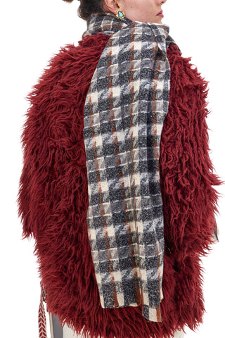 Sciarpa Nera e Marrone A Quadri GianMarco Venturi 61018