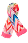 Pashmina multicolor con fantasia zig-zag in tessuto leggero Coveri Collection 976SUISCIAR/149