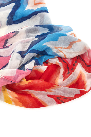 Pashmina multicolor con fantasia zig-zag in tessuto leggero Coveri Collection 976SUISCIAR/149