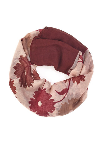 Pashmina Bordeaux Con Fantasia Florale Coveri SCIAR/149G