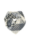 Foulard beige e nera con fantasia a pois in voile Coveri SCIAR/149K