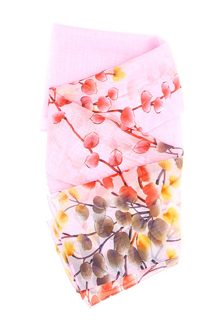 Rosa Schal mit floralem Zweig-Print Coveri SCIAR/0994