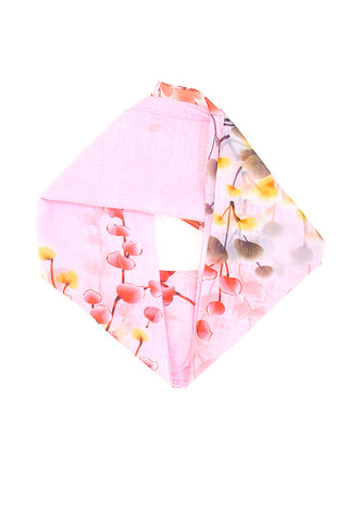 Rosa Schal mit floralem Zweig-Print Coveri SCIAR/0994