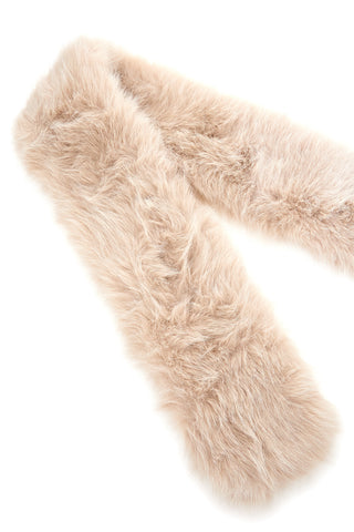 Sciarpa beige effetto pelliccia con fessura Gianmarco Venturi CLASS 63085