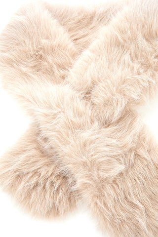 Sciarpa beige effetto pelliccia con fessura Gianmarco Venturi CLASS 63085