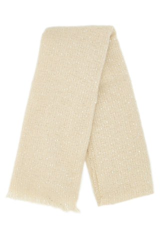 Sciarpa beige calda e morbida con paillettes Gianmarco Venturi CLASS 65471