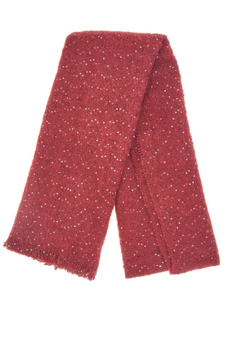 Sciarpa bordò calda e morbida con paillettes Gianmarco Venturi CLASS 65471