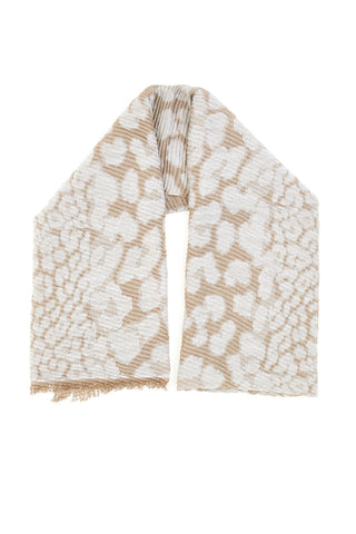 Sciarpa beige con fantasia animalier Gianmarco Venturi CLASS 65470