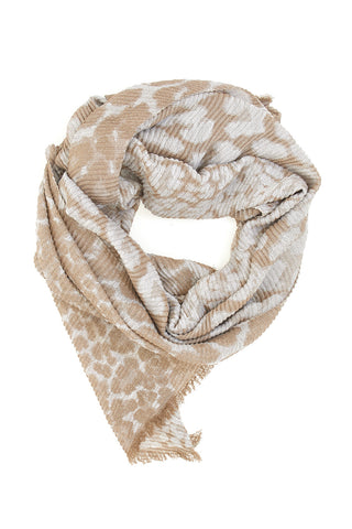 Beiger Schal mit Animal-Print Gianmarco Venturi CLASS 65470