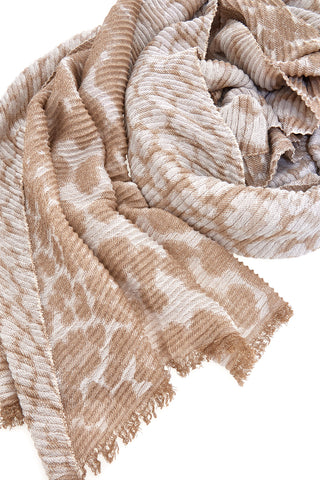 Beiger Schal mit Animal-Print Gianmarco Venturi CLASS 65470