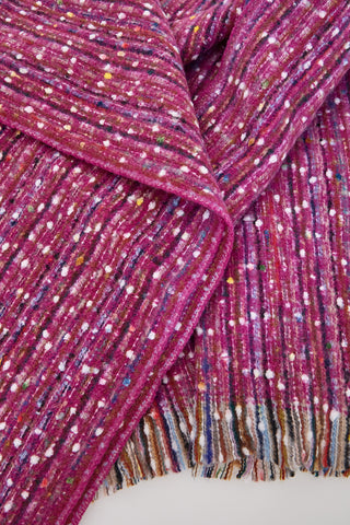 GianMarco Venturi CLASS 62624 Warm Fuchsia Multicolor Rippstrickschal