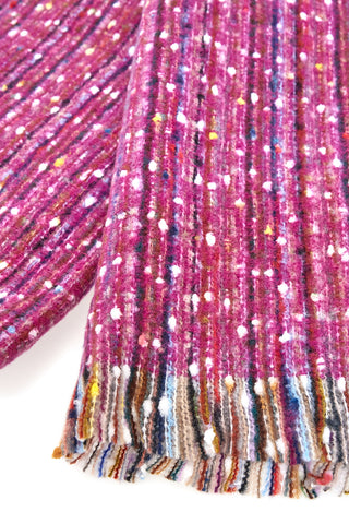 GianMarco Venturi CLASS 62624 Warm Fuchsia Multicolor Rippstrickschal