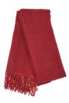 Sciarpa rossa double face con frange calda Biagiotti LB25W255-09