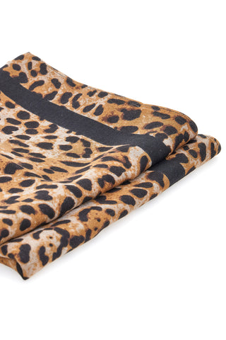 Laura Biagiotti LB25W217-20 Animalier-Schal mit schwarzem Mittelband