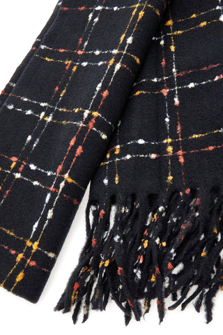 Roncato warmer, schwarz karierter Schal 46,003,52