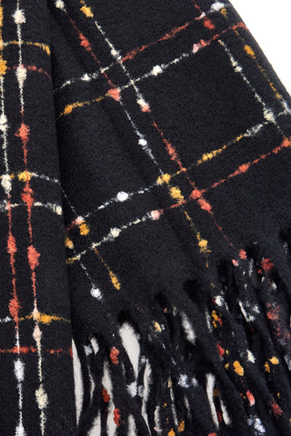 Roncato warmer, schwarz karierter Schal 46,003,52