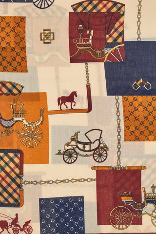 Foulard multicolore con stampa carrozza Roncato 46,003,30