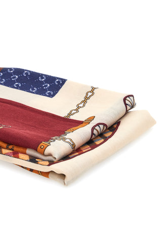 Foulard multicolore con stampa carrozza Roncato 46,003,30