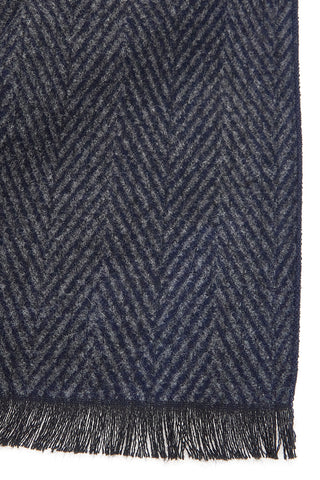 Roncato 46,003,02 Schal mit warmblauem Fischgrätmuster