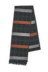 Sciarpa in viscosa nera a quadri con righe RONCATO 46,003,06